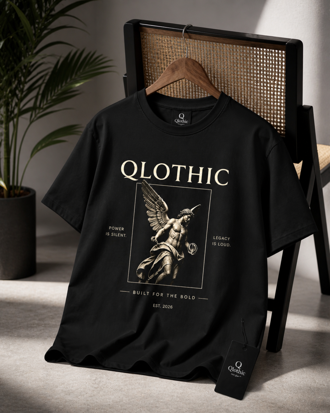 Qlothic “Legacy Is Loud” Graphic T-Shirt – Premium Oversized Black Tee
