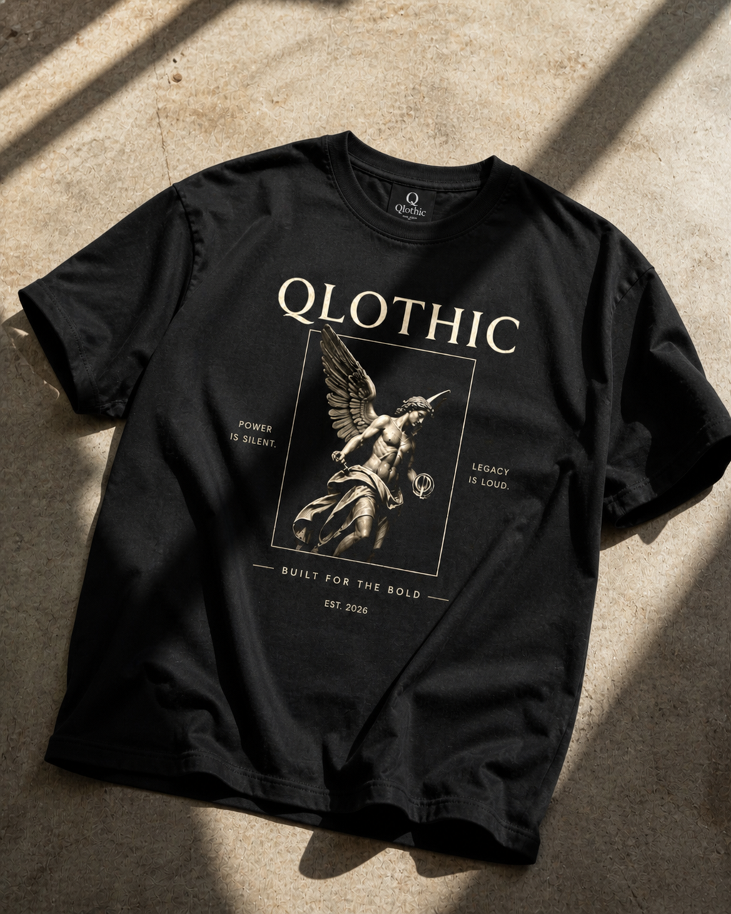 Qlothic “Legacy Is Loud” Graphic T-Shirt – Premium Oversized Black Tee